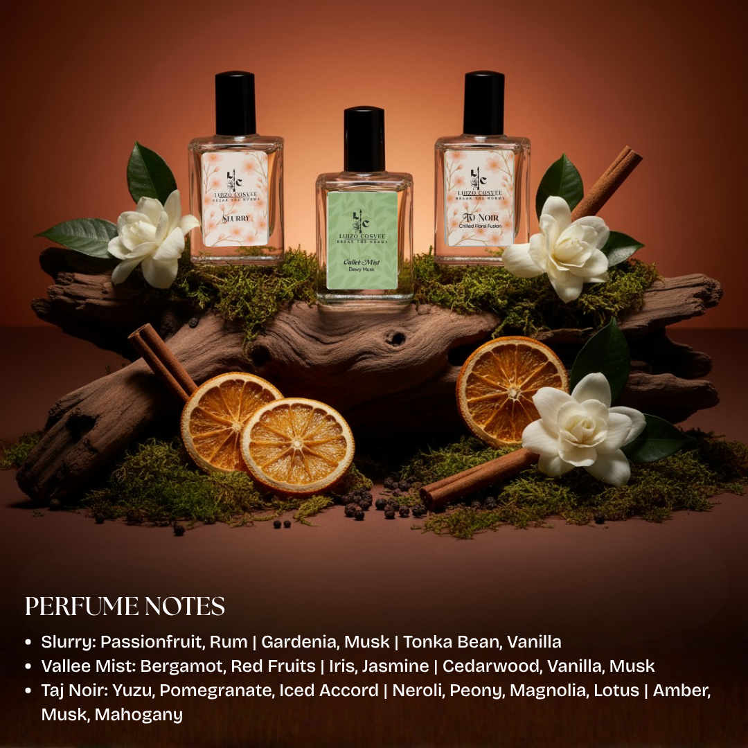 Slurry + Vallee Mist + Taj Noir | Diwali Special 3-Piece Gift Set