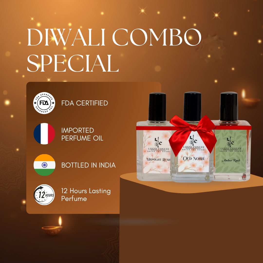 Oud Noire + Midnight Rush + Amber Rush | Diwali Special 3-Piece Gift Set