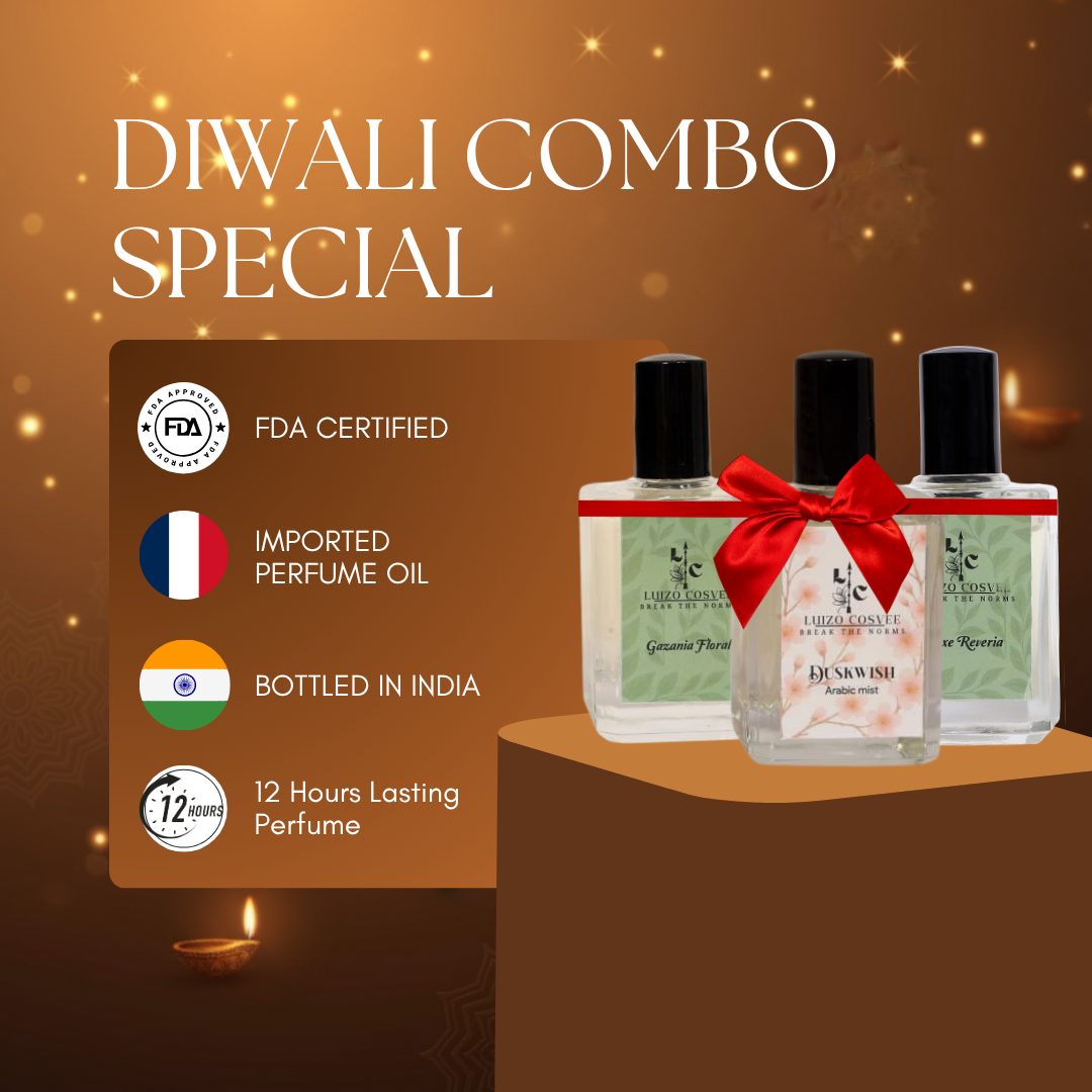 Luxe Reverie + Gazania Floral + Duskwish |  Diwali Special 3-Piece Gift Set