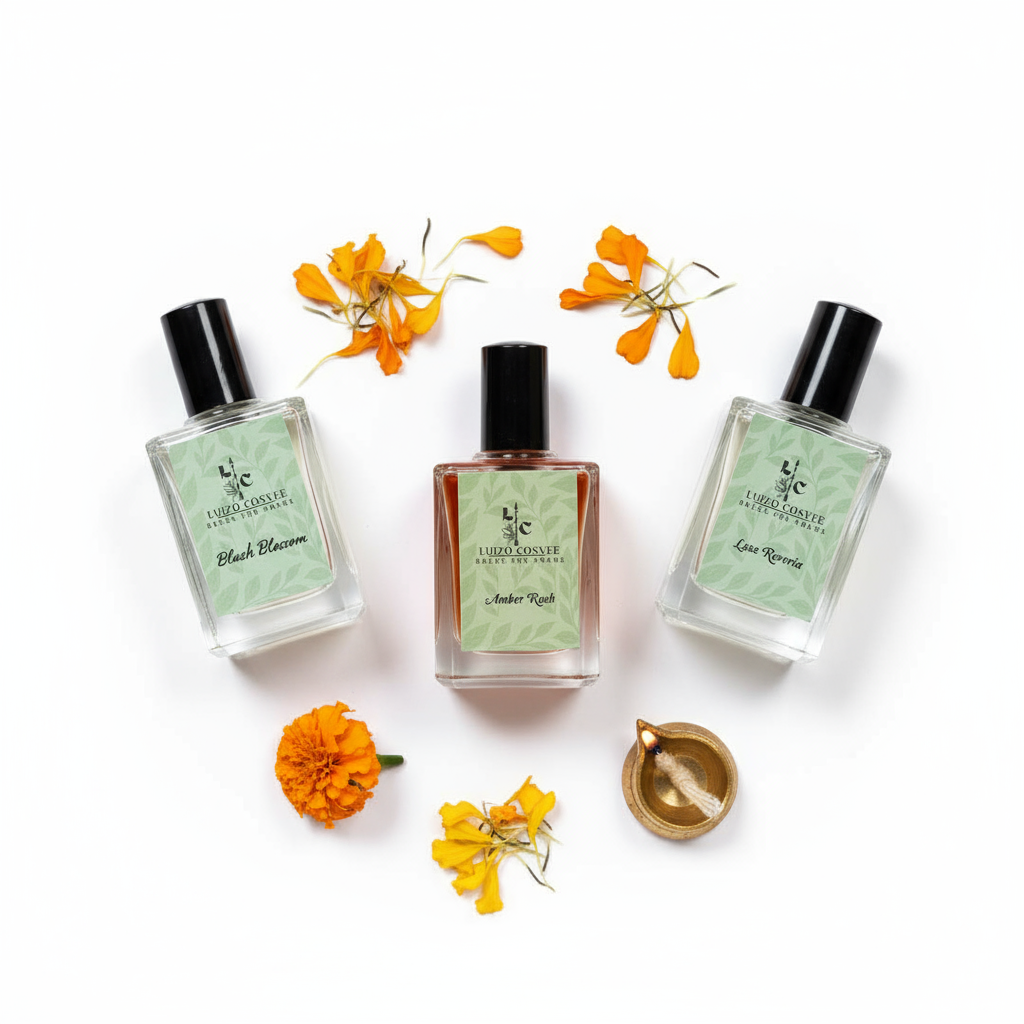 Blush Blossom + Luxe Reverie + Amber Rush |  Diwali Special 3-Piece Gift Set