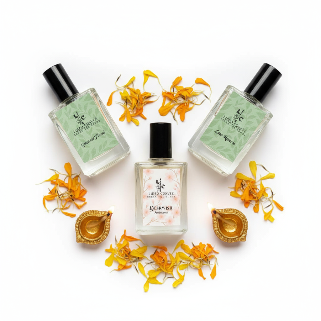 Luxe Reverie + Gazania Floral + Duskwish |  Diwali Special 3-Piece Gift Set